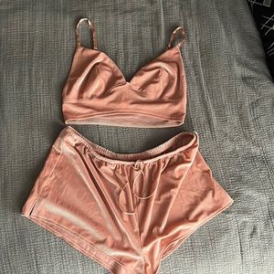 Victorias Secret ribbed velveteen sleep set